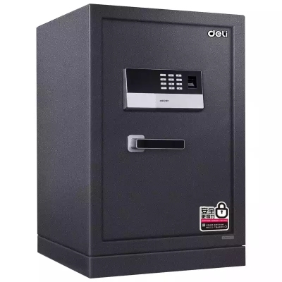 得力(deli)保險柜高100CM指紋密碼保險保管柜辦公室防盜嵌入式高分貝報警保管箱4075