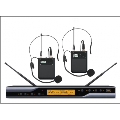 無(wú)線頭戴話筒（一拖二）